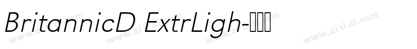BritannicD ExtrLigh字体转换